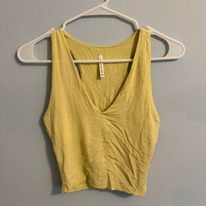 Lulu's Soft Yellow V-Neck Tank Top